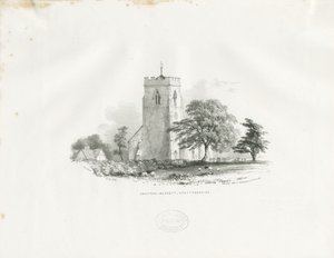 Drayton Bassett Church: litografia (winietowana), bd [c 1825-30] (druk) autorstwa School English
