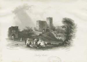 Dudley Castle - The Keep: staloryt (winietowany), bd [ok. 1841] (druk) autorstwa School English