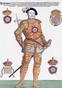 Król Anglii Henryk VIII (druk) autorstwa School English