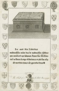 Mavesyn Ridware - Grób Sir Roberta Mavesyna: grawerowanie, nd [koniec XVIII w.] (druk) autorstwa School English
