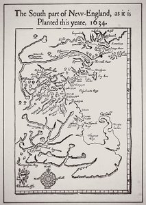 Południowa część Nowej Anglii zasadzona w tym roku 1634 (lito) autorstwa School English