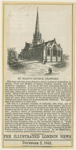 Stafford - Kościół Mariacki: drzeworyt, bd [ok. 1843] (druk) autorstwa School English