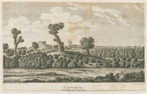 Zamek Tamworth: grawerowanie i [?XIX wiek] (druk) autorstwa School English