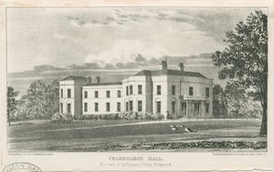 Uttoxeter - Crakemarsh Hall: litografia, bd [ok. 1839] (druk) autorstwa School English
