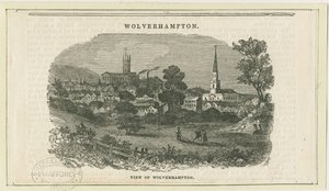 Wolverhampton - Widok z daleka [z Penn Road]: drzeworyt, nd [XIX w.] (druk) autorstwa School English