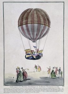 Demontaż maszyny aerostatycznej w Ogrodzie Tuileries w 1783 r. autorstwa School French