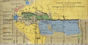 Mapa Eratostenesa, greckiego astronoma, geografa z III wieku p.n.e. JC. 220 pne. JC