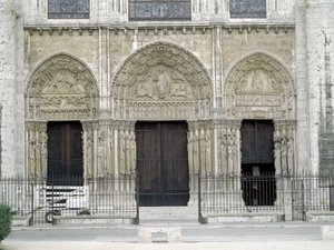 Katedra w Chartres. autorstwa School French