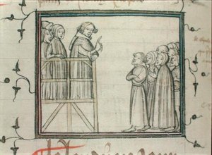 Karol V (1338-80) mądre nauczanie w Les Halles w Paryżu w 1364 r. autorstwa School French