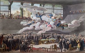 Rewolucja Francuska (1789-1799): Przysięga Jeu de Paume w Wersalu 20 czerwca 1789) (rewolucja francuska; Przysięga kortu tenisowego 20 czerwca 1789, Wersal) autorstwa School French