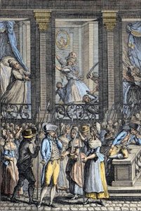 Rewolucja Francuska - Straszna noc z 5 na 6 października 1789 w Wersalu - agresja Ludwika XVI i Marii Antoniny - autorstwa School French