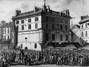 Rewolucja Francuska: Lud Gwardii Francuskiej z więzienia opactwa Saint Germain des Pres w Paryżu 30 czerwca