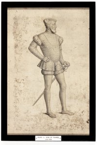 Henryk II, król Francji (ołówek i akwarela na papierze) autorstwa School French
