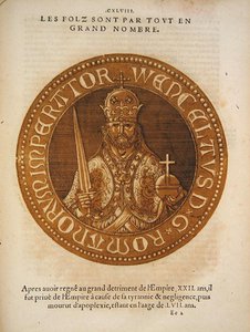 Święty Cesarz Rzymski Wacław z Czech (kolor lito) autorstwa School French