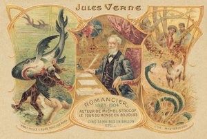 Jules Verne i jego słynne dzieła (druk) autorstwa School French