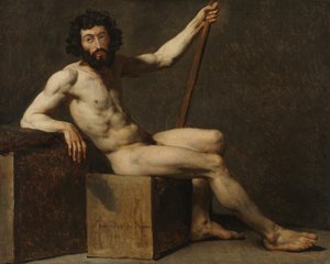 Studium aktu, koniec XVIII-pocz. XIX w. (olej na płótnie)