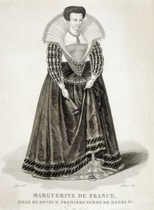 Portret Małgorzaty de Valois, znanej jako królowa Margot (1553-1615), królowej Nawarry, pierwszej żony Henryka IV.