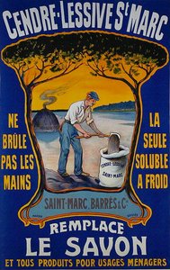 Plakat proszku do prania Saint-Marc Barres (kolor lito) autorstwa School French