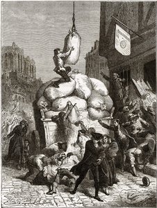 Wojna mąki: grabież piekarni w Paryżu, około 1775 (pierwsze owoce rewolucji francuskiej)