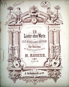 12 Lieder bez słów z towarzyszeniem fortepianu, Felix Mendelssohn (lito) autorstwa School German