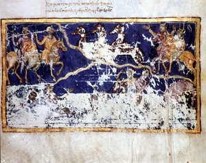 Reprezentacja Objawienia w „Katenie w Hiobie”, rękopis grecki z początku X wieku. Biblia Marciana z Wenecji.