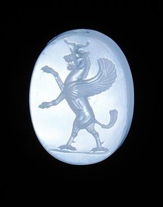 Skarabeid z Grobu V w Nymphaeum na Krymie, ok. IV-V w. p.n.e. (chalcedon)
