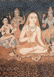 Adi Śankara (akwarela na papierze) autorstwa School Indian