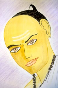 Aryabhata (akwarela na papierze) autorstwa School Indian