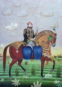 Maharadża Jai Singh II z Jaipuru (1699-1743) autorstwa School Indian
