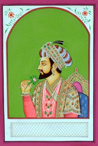 Miniatura przedstawiająca cesarza Mogołów Shah Jahana autorstwa School Indian