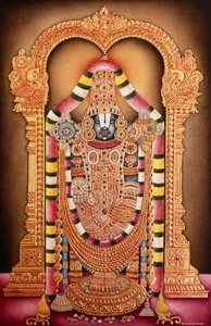 Miniatura na papierze przedstawiająca Tirupati Balaji autorstwa School Indian
