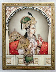 Portret Arjumand Banu Begum (zm. 1631) Mumtaz-i Mahal autorstwa School Indian