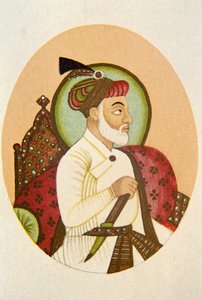 Portret cesarza Mogołów Bahadura Szacha, Indie autorstwa School Indian