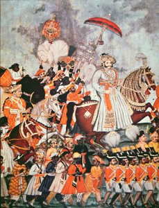 Wielki Akbar (kolor lito) autorstwa School Indian