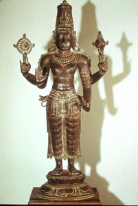 Wisznu, z południowych Indii (brąz) autorstwa School Indian