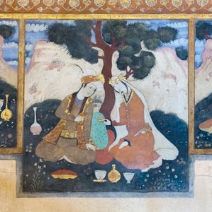 Świeże w Chehel Sotoun Palace, Isfahan, Iran autorstwa School Iranian