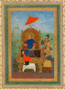 Portret Tamerlana (1336-1405) (lub Timur Lang, ""Timur chromy"") - Timur Khan autorstwa Anonymous / Kolekcja prywatna / ok. 1625 / Iran / Gwasz na papierze / Portret / 43,7x30,7