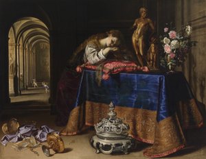 Alegoria pokuty (olej na płótnie) autorstwa School Italian