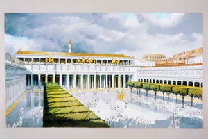 Rekonstrukcja placu Forum Trajana, Rzym (lito kolorowe) autorstwa School Italian