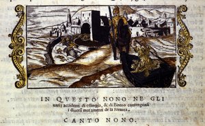Roland przybywa na ratunek Olimpii. Scena z poematu rycerskiego „Orlando Furioso” (Wściekły Roland) Ludovico Ariosto (1474 - 1533) znanego jako L