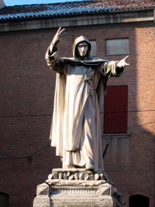 Posąg Hieronima Savonaroli (Girolamo Savonarola autorstwa School Italian