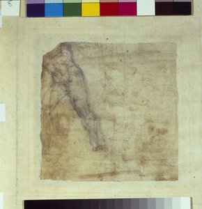 Studium mężczyzny (ołówek i umyć na papierze) autorstwa School Italian