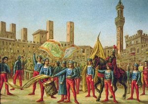 Palio Sieny autorstwa School Italian