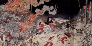 Pierwsza wojna chińsko-japońska – zwycięstwo Hui-Go – wojna chińsko-japońska autorstwa Japanese School