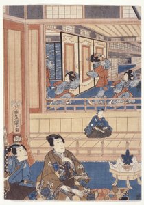 Genji (drzeworyt kolorowy) autorstwa School Japanese