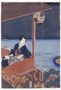 Genji (drzeworyt kolorowy) autorstwa School Japanese