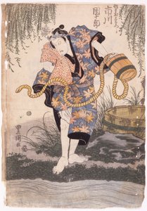 Ichikawa Danjuro (drzeworyt kolorowy) autorstwa School Japanese