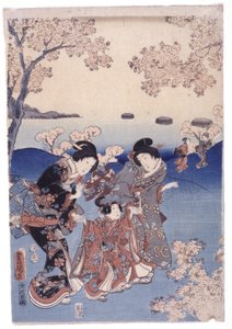 Bez tytułu (drzeworyt kolorowy) autorstwa School Japanese