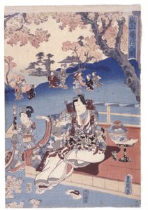 Bez tytułu (drzeworyt kolorowy) autorstwa School Japanese