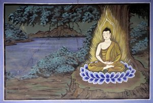 Życie Buddy: Budda w medytacji - Świątynia Yongju, region Suwon, Korea Południowa. autorstwa School Korean